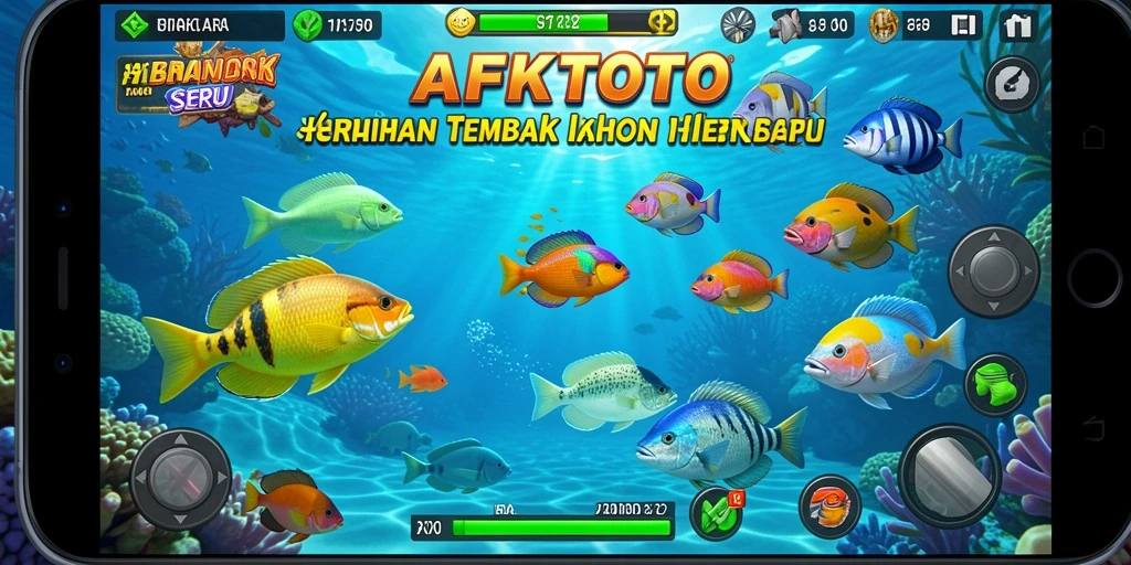 Tampilan gameplay AFKTOTO dengan pemain menembak ikan.