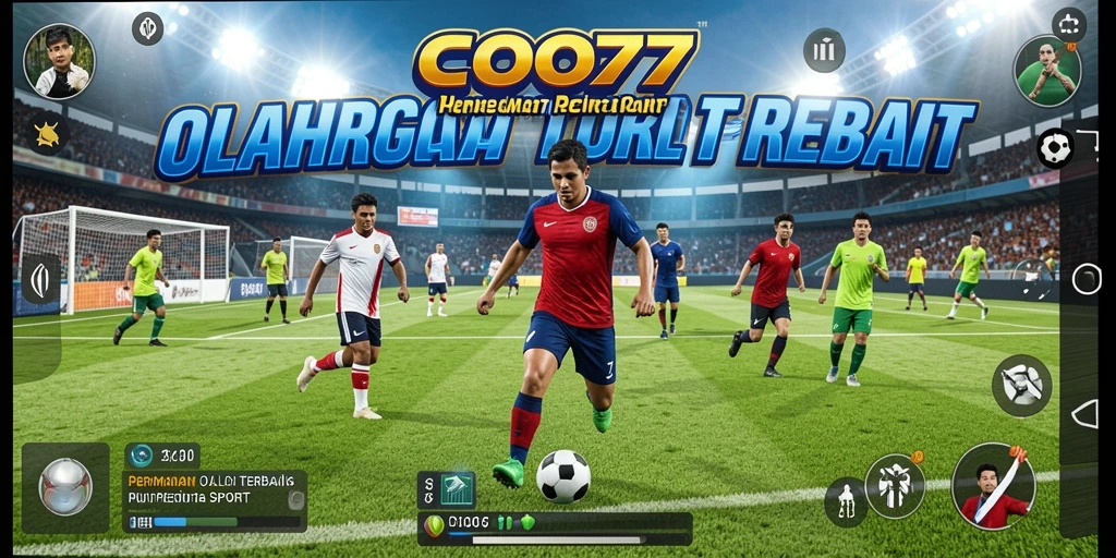 Tampilan gameplay COO77 dengan aksi olahraga yang mendebarkan.