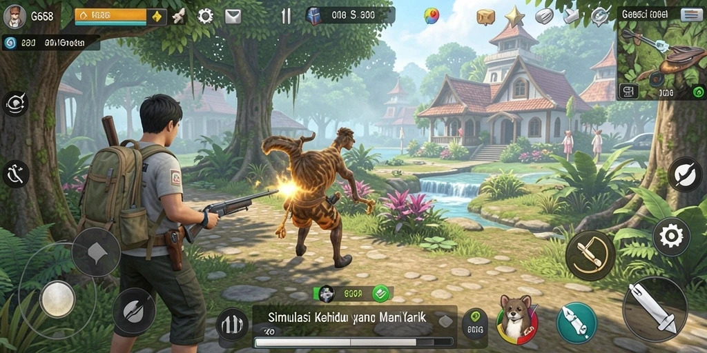 Tampilan gameplay G668 yang penuh warna dan interaktif.