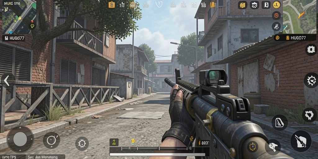 Tampilan gameplay seru dalam HUGO77 yang menantang.