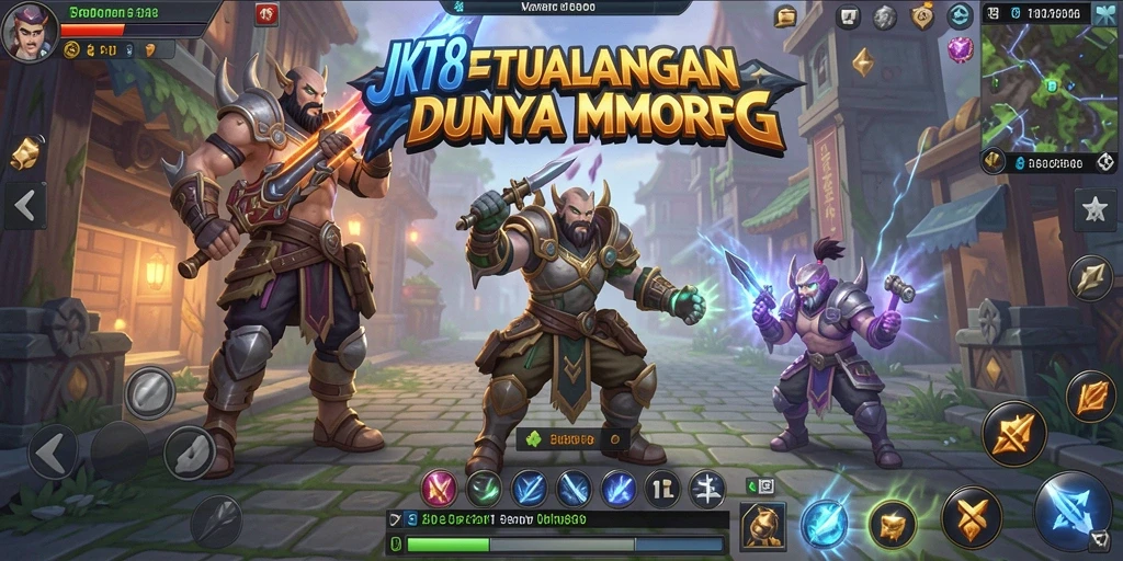 Tangkapan layar JKT8 menunjukkan pertarungan epik di dunia MMORPG.