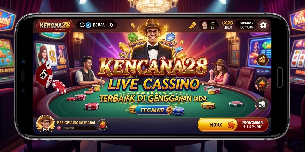 Tampilan gameplay Live Casino yang mendebarkan di KENCANA28.