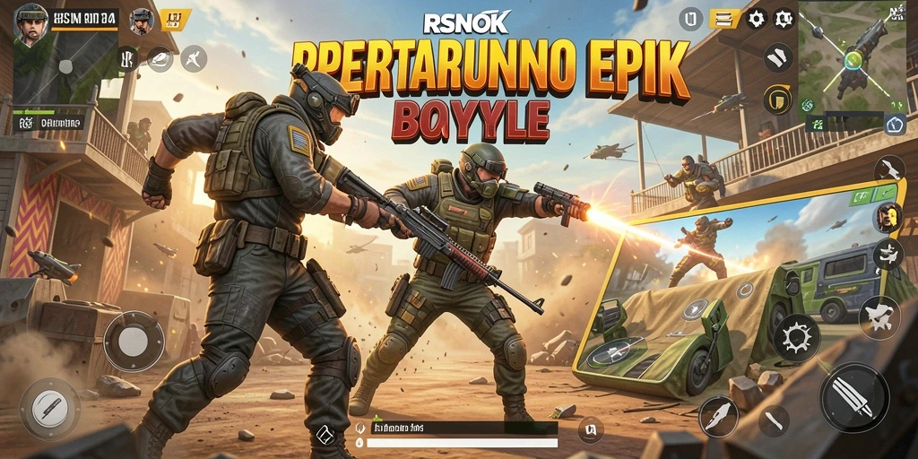 Gameplay seru dan menegangkan dari RSNOK Battle Royale.